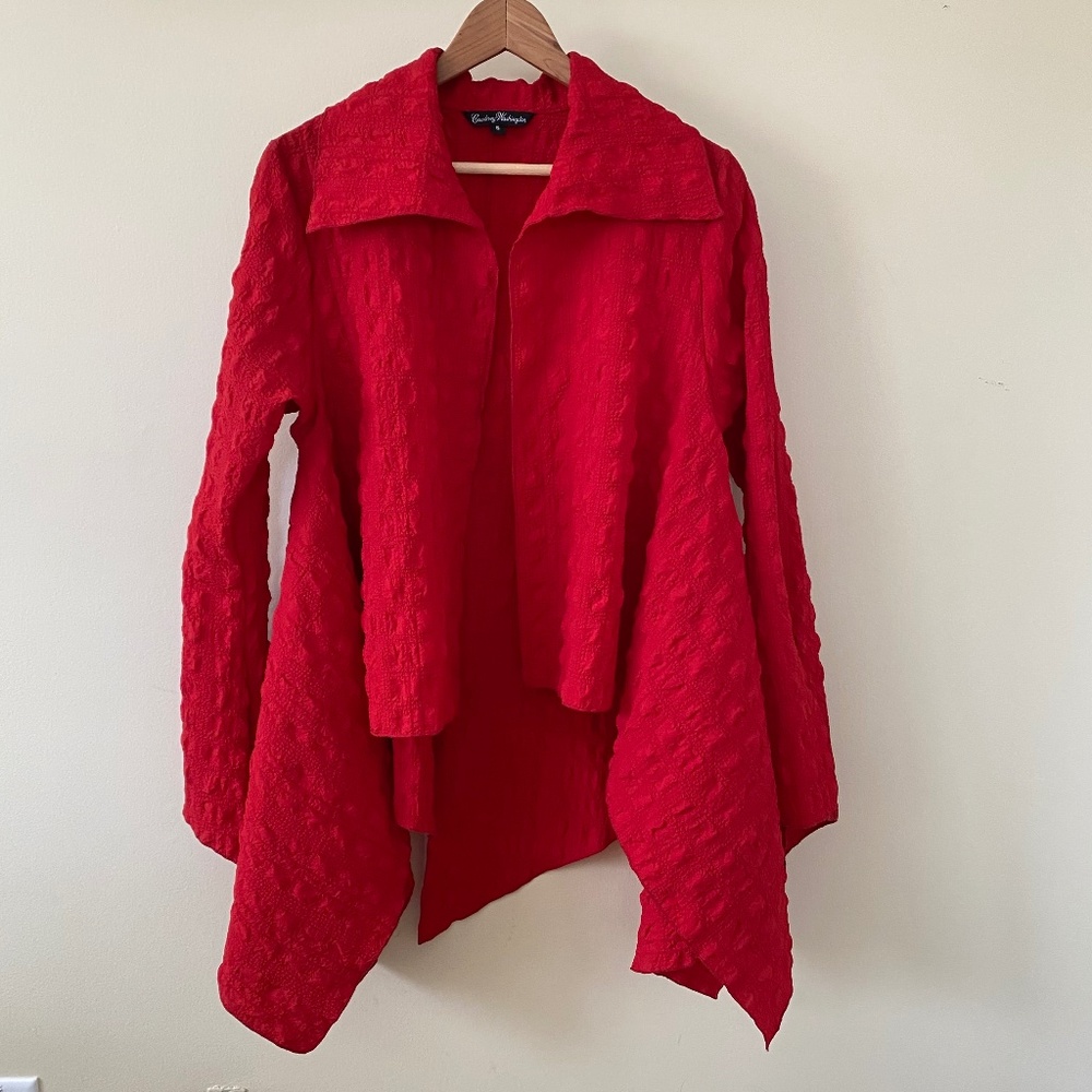Courtney Washington  Pucker Drape Side Jacket/Cardigan S